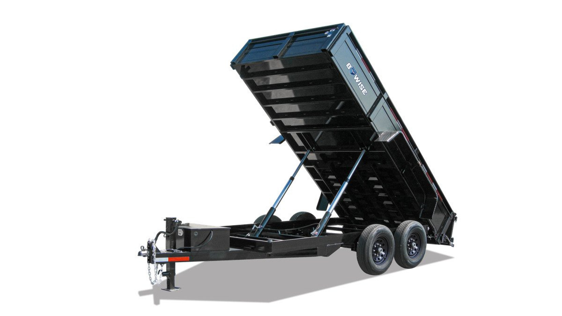 New BWISE DT714LP-LE-14-H 14K Tandem Axle 7 x 14 Dump Trailer with 44" Sides