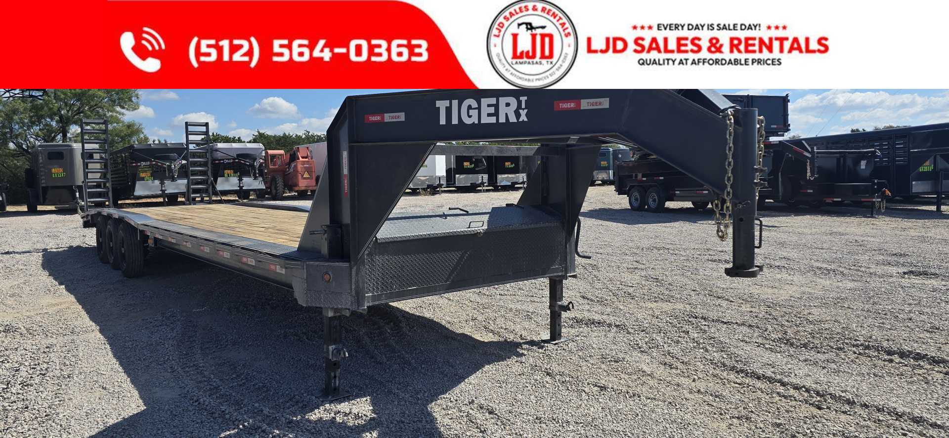 Used 2024 Tiger Trailers - 102  X 34' - Equipment Trailer - 21K GVWR