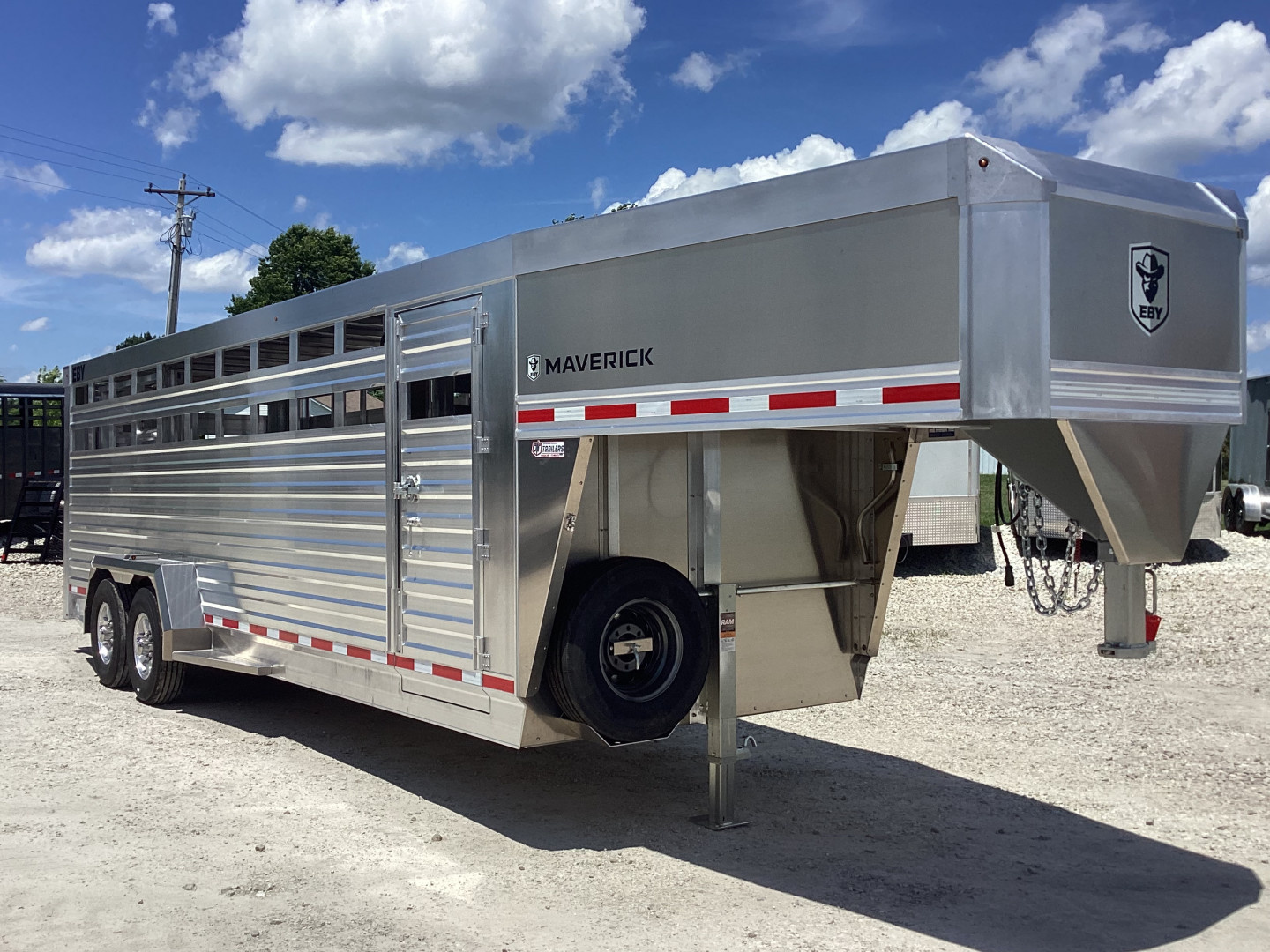 New 2026 EBY Trailers Maverick 7' x 24' Aluminum Livestock Trailer, 14K