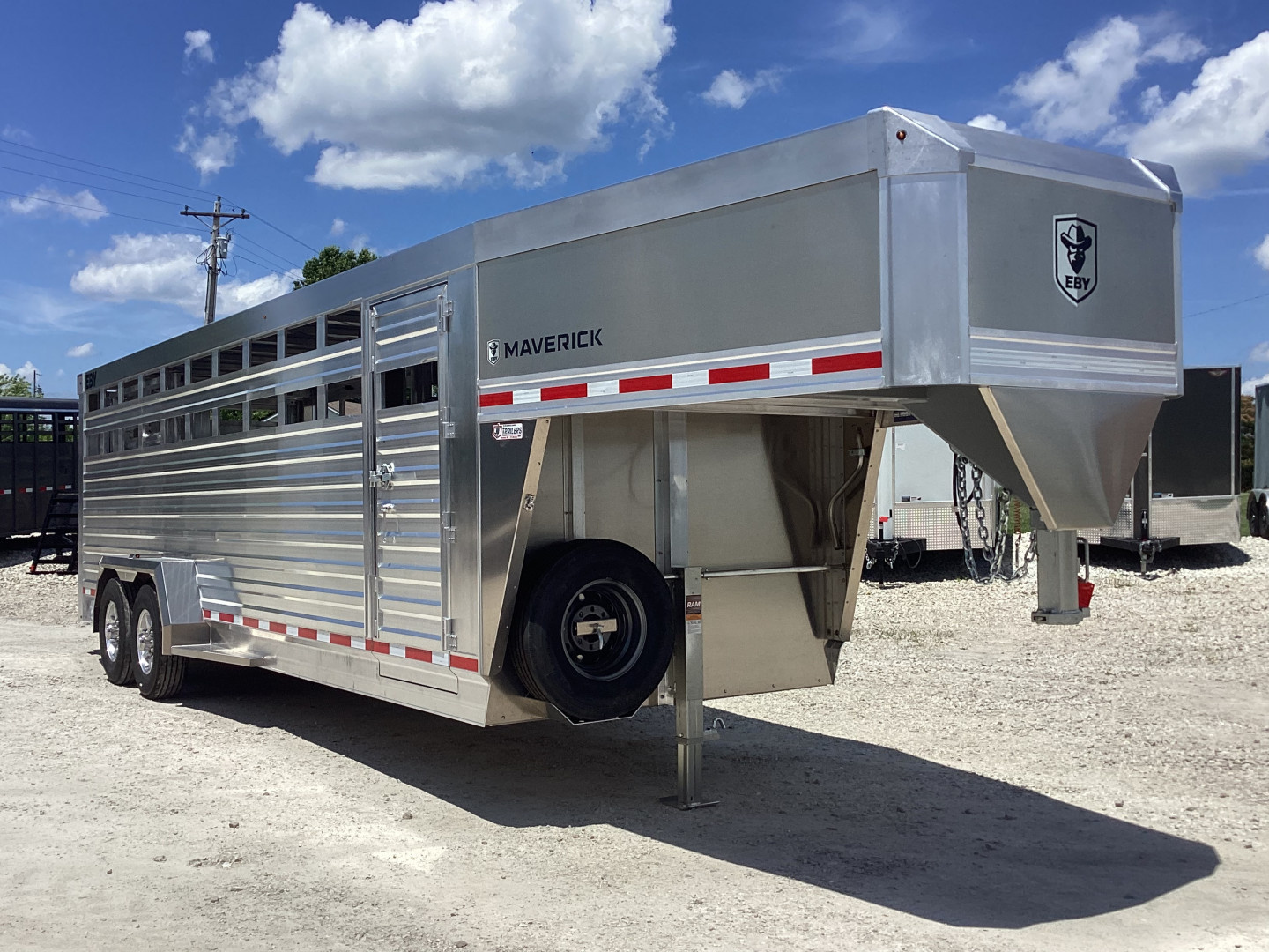 New 2026 EBY Trailers Maverick 7' x 24' Aluminum Livestock Trailer, 14K