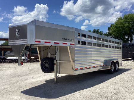 New 2026 EBY Trailers Maverick 7' x 24' Aluminum Livestock Trailer, 14K