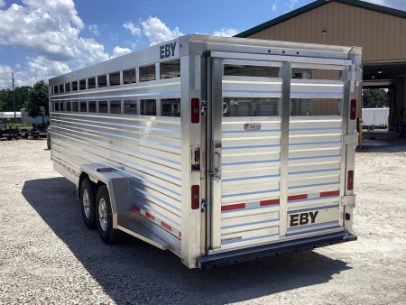 New 2026 EBY Trailers Maverick 7' x 24' Aluminum Livestock Trailer, 14K