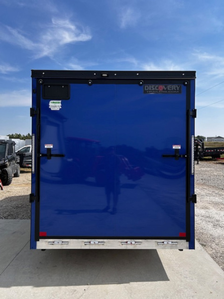 New 2026 Discovery Trailers 7X16 Blackout pack 7' interior ramp door ALUMINUM FRAME .080 ALUMITEC EXTERIOR UTV ESCAPE DOOR, BLACKOUT PACK