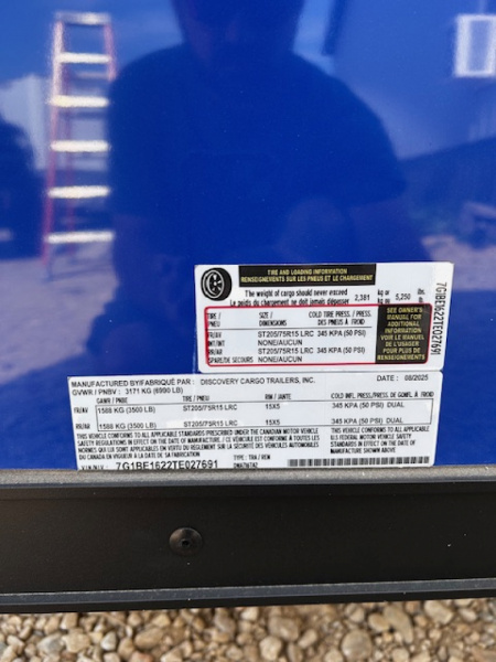 New 2026 Discovery Trailers 7X16 Blackout pack 7' interior ramp door ALUMINUM FRAME .080 ALUMITEC EXTERIOR UTV ESCAPE DOOR, BLACKOUT PACK