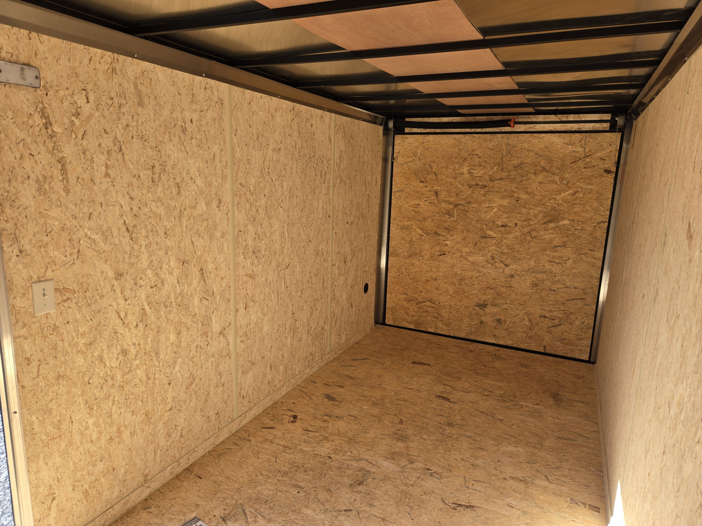 New 7 x 16 Look ST DLX V-Nose Cargo Trailer, 7k GVWR ***Silver PolyCor Composite Exterior, 6" Extra Height, Ramp Door