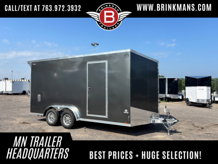 New Lightning 7.5x16 Aluminum Enclosed Trailer - Rear ramp door!