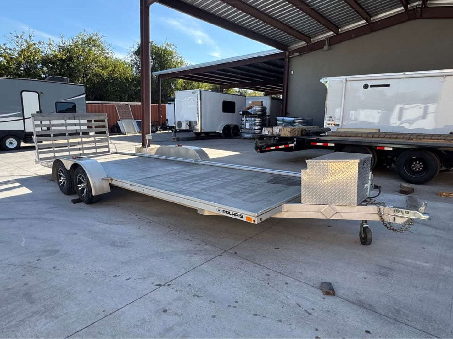 New 2018 Polaris Trailers 24' ALL ALUMINUM TRAILER OPEN TRAILER Utility Trailer GATE DEALER DEMO