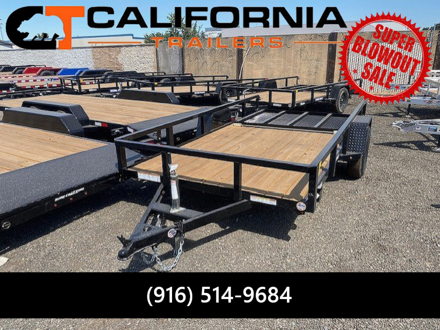 New 6x12 Single Axle 3K Utility Trailer