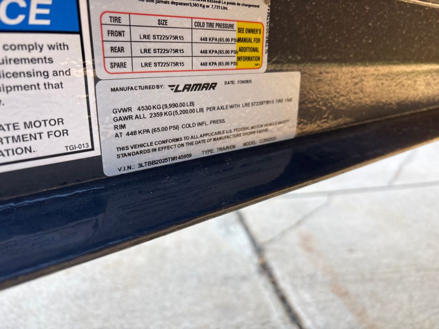 New 2026 Lamar Trailers CC832025MX Utility Trailer