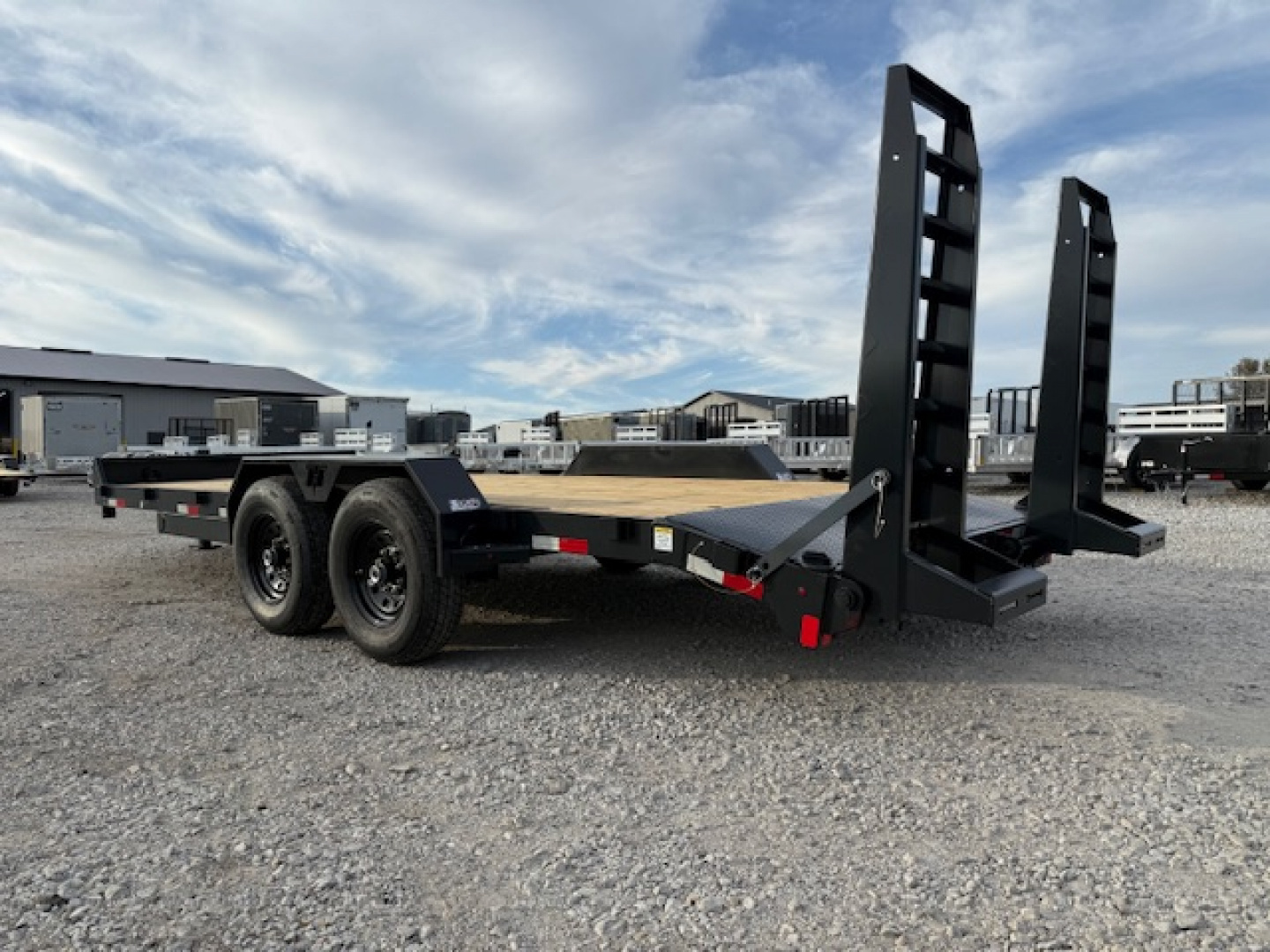 New 2026 Hillcrest Deep Charcoal 82"x18'+2' 15.4k Demco Coupler Equipment Trailer
