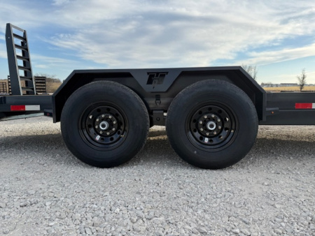 New 2026 Hillcrest Deep Charcoal 82"x18'+2' 15.4k Demco Coupler Equipment Trailer