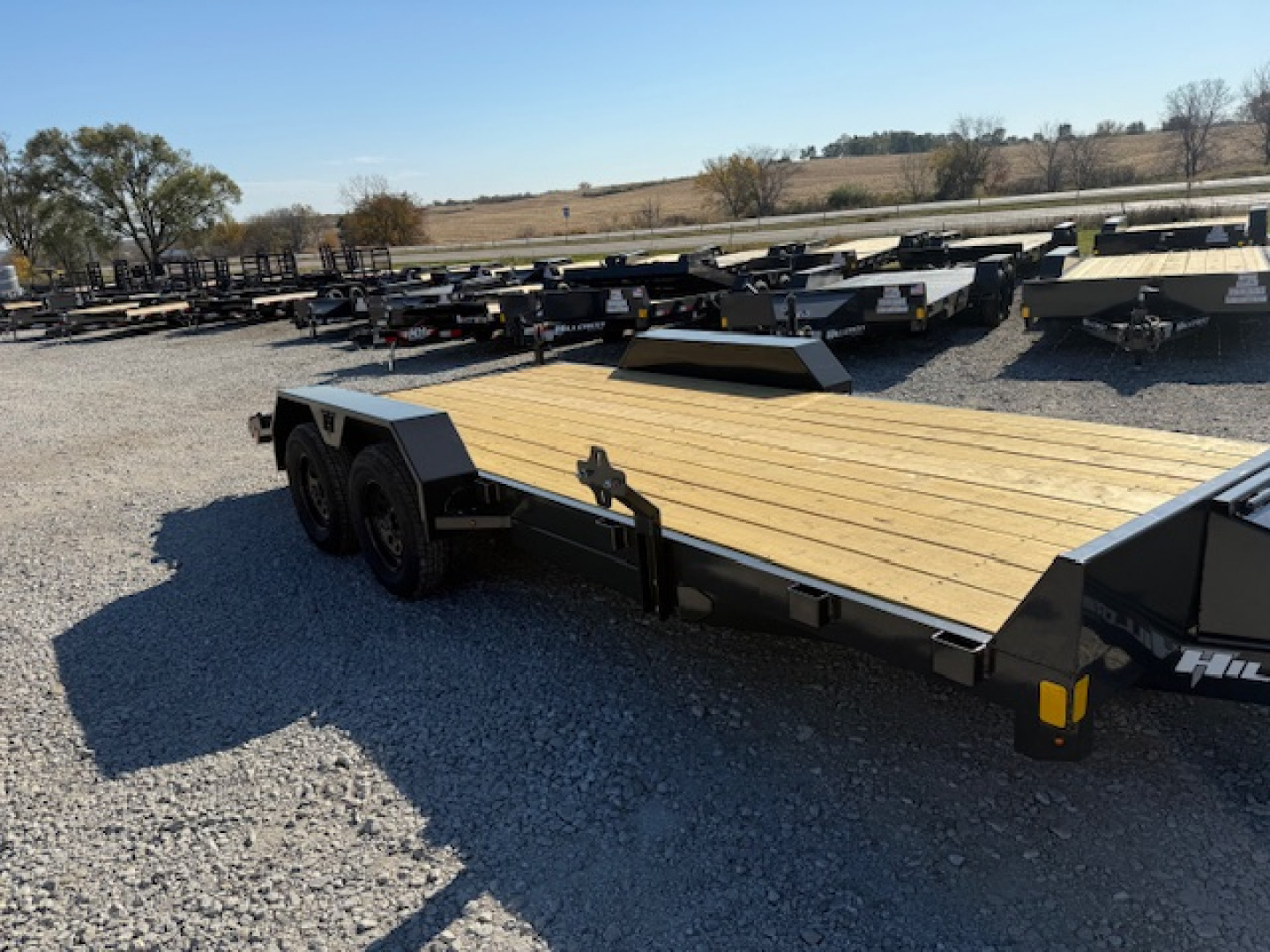 New 2026 Hillcrest Deep Charcoal 82"x16'+2' 7k Car Hauler Trailer