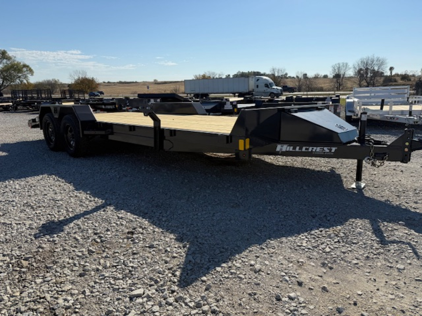 New 2026 Hillcrest Deep Charcoal 82"x18'+2' 7k Car Hauler Trailer