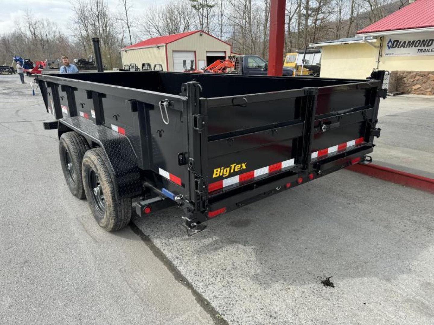 New 2026 Big Tex 14TD-7X16 Dump Trailer TELESCOPIC LIFT COMBO GATE