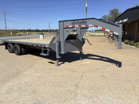 New 2026 Delta Trailers 210GN 20′ + 5′ (24K) Gooseneck Trailer with Super Ramps