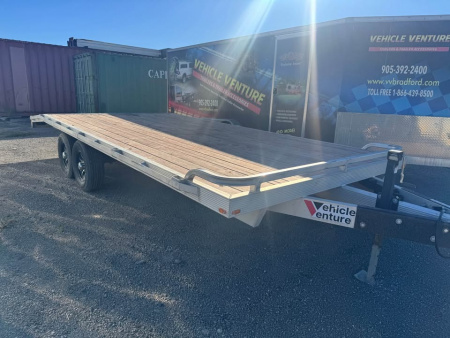 Used 2022 8.5x20 Aluminum Deckover with 5200lbs Axles by Legend Premium Trailers
