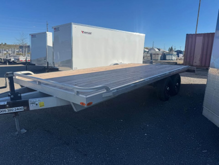 Used 2022 8.5x20 Aluminum Deckover with 5200lbs Axles by Legend Premium Trailers