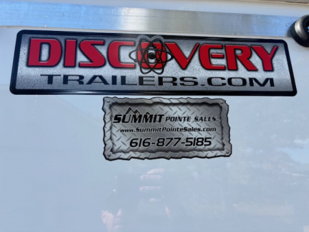 New 2026 Discovery Trailers 7.5x16 V-Nose Ramp Door Enclosed Trailer