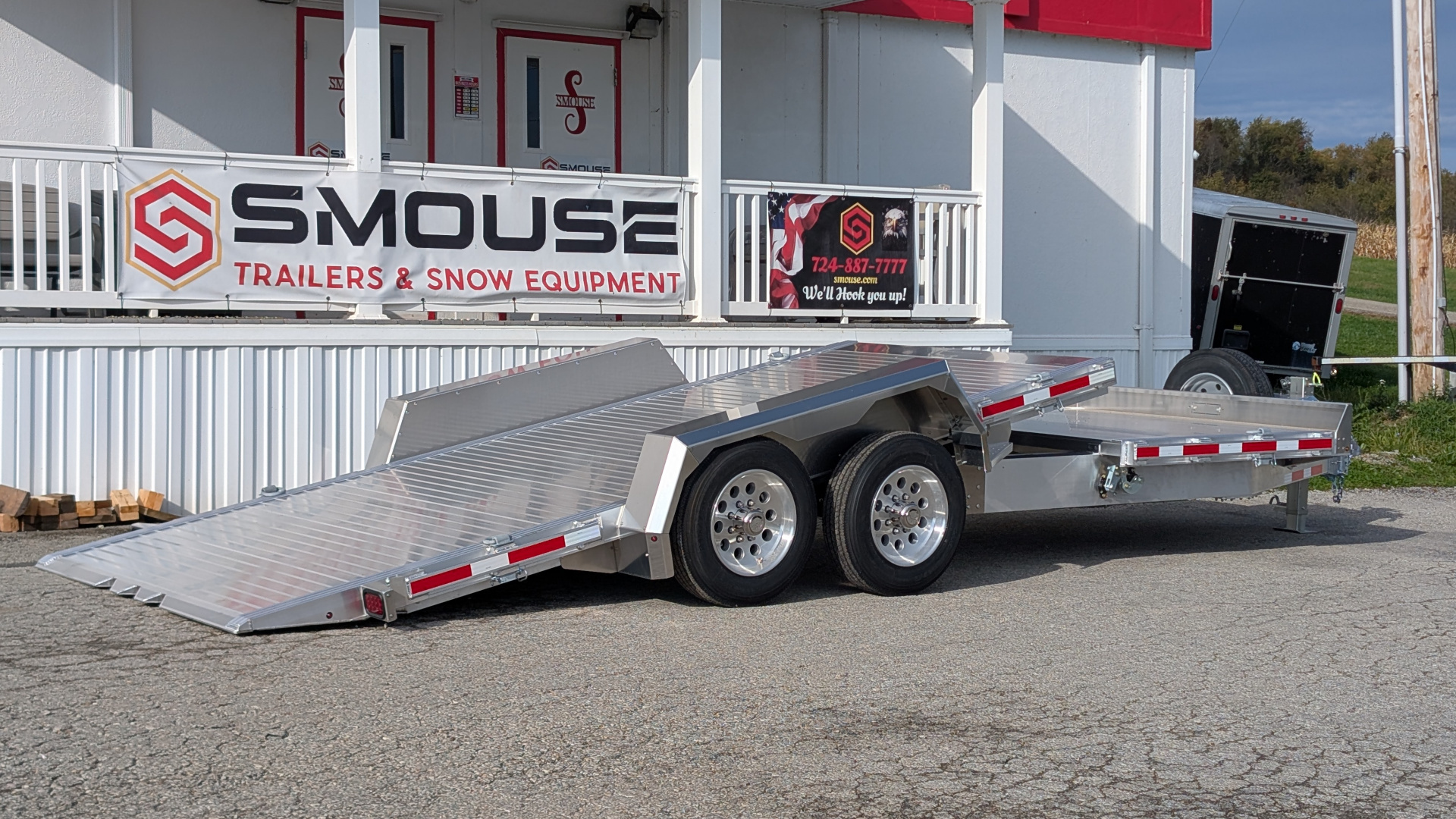 New NEW 2025 EBY 22' (6' + 16') HD Tradesman SPLIT TILT ALUMINUM Equipment Trailer