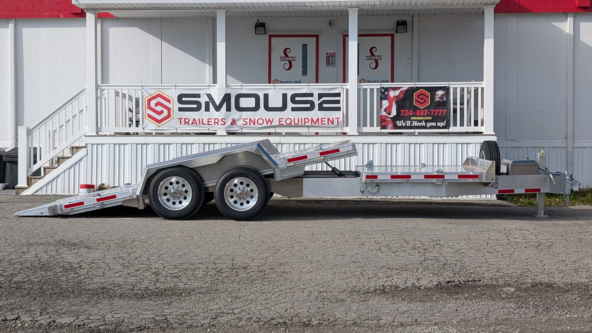 New NEW 2025 EBY 22' (6' + 16') HD Tradesman SPLIT TILT ALUMINUM Equipment Trailer