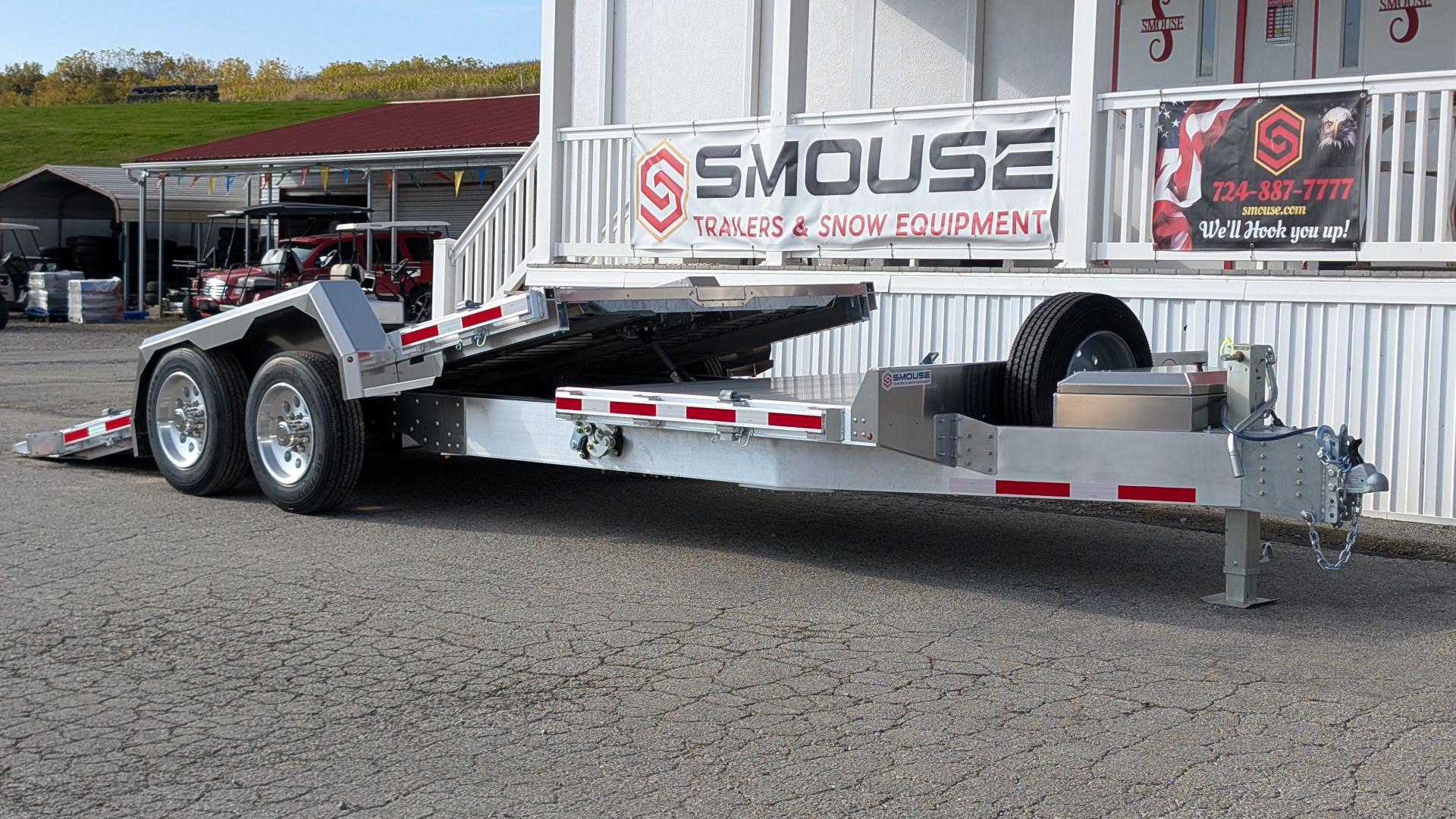 New NEW 2025 EBY 22' (6' + 16') HD Tradesman SPLIT TILT ALUMINUM Equipment Trailer