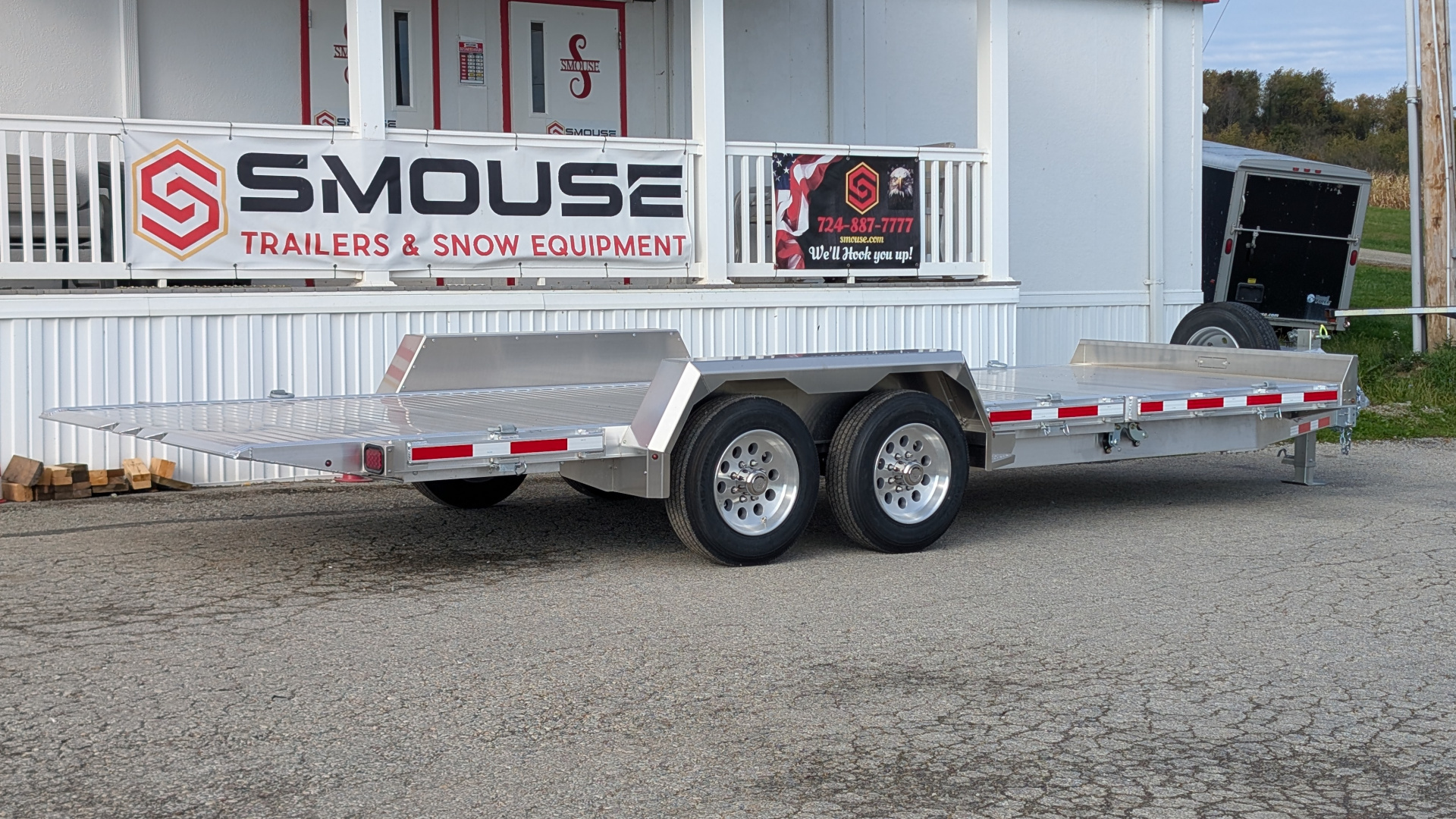New NEW 2025 EBY 22' (6' + 16') HD Tradesman SPLIT TILT ALUMINUM Equipment Trailer