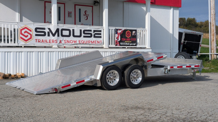 New NEW 2025 EBY 22' (6' + 16') HD Tradesman SPLIT TILT ALUMINUM Equipment Trailer