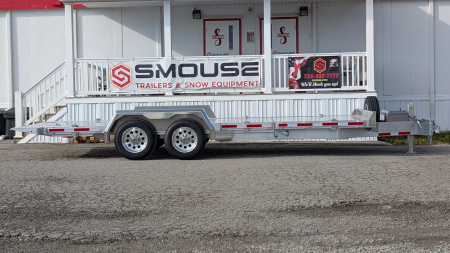 New NEW 2025 EBY 22' (6' + 16') HD Tradesman SPLIT TILT ALUMINUM Equipment Trailer