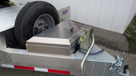 New NEW 2025 EBY 22' (6' + 16') SPLIT TILT ALUMINUM Equipment Trailer