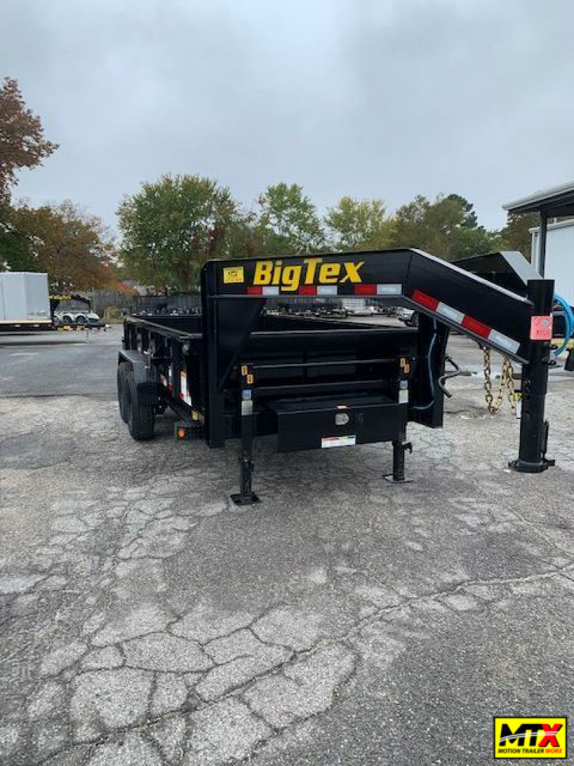 New 2025 Big Tex Trailers 7x14 Gooseneck 14GX w/ Slide-In Ramps Dump Trailer