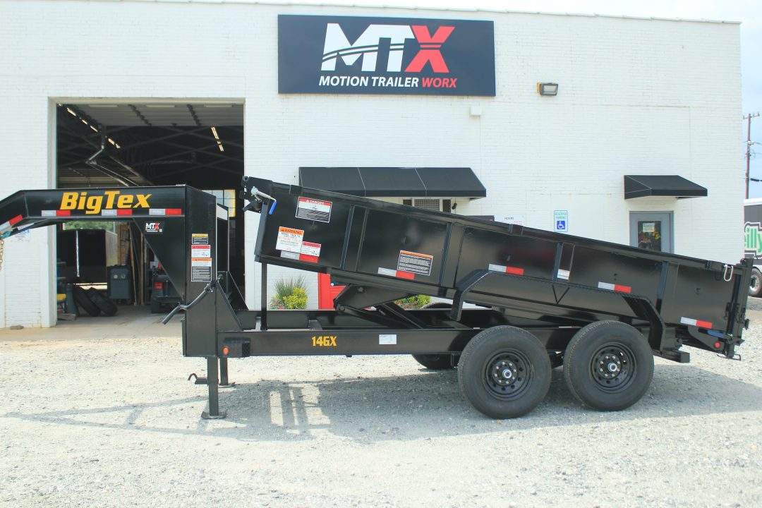 New 2025 Big Tex Trailers 7x14 Gooseneck 14GX w/ Slide-In Ramps Dump Trailer
