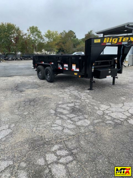 New 2025 Big Tex Trailers 7x14 Gooseneck 14GX w/ Slide-In Ramps Dump Trailer