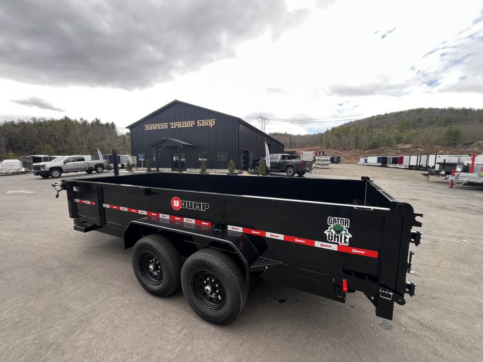 New 2026 U-DUMP 7X16 Dump Trailer / 24" Sides / Telescopic Cylinder/ Tarp & Ramps- 14k GVW