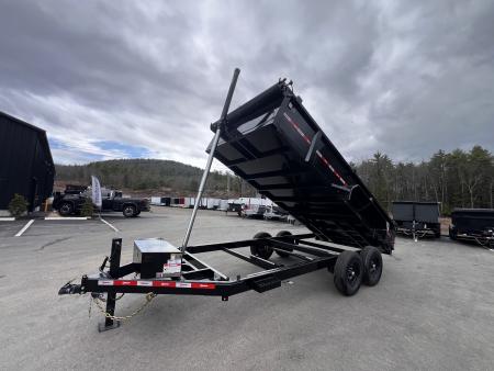 New 2026 U-DUMP 7X16 Dump Trailer / 24" Sides / Telescopic Cylinder/ Tarp & Ramps- 14k GVW