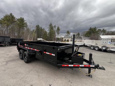 New 2026 U-DUMP 7X16 Dump Trailer / 24" Sides / Telescopic Cylinder/ Tarp & Ramps- 14k GVW