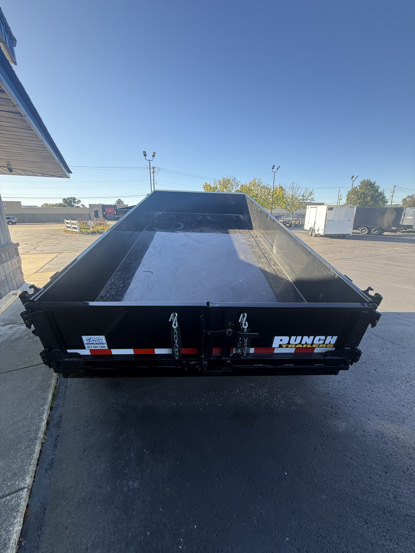 New 2025 Punch 7X14 14k. 2way rear gate scissor Dump Trailer