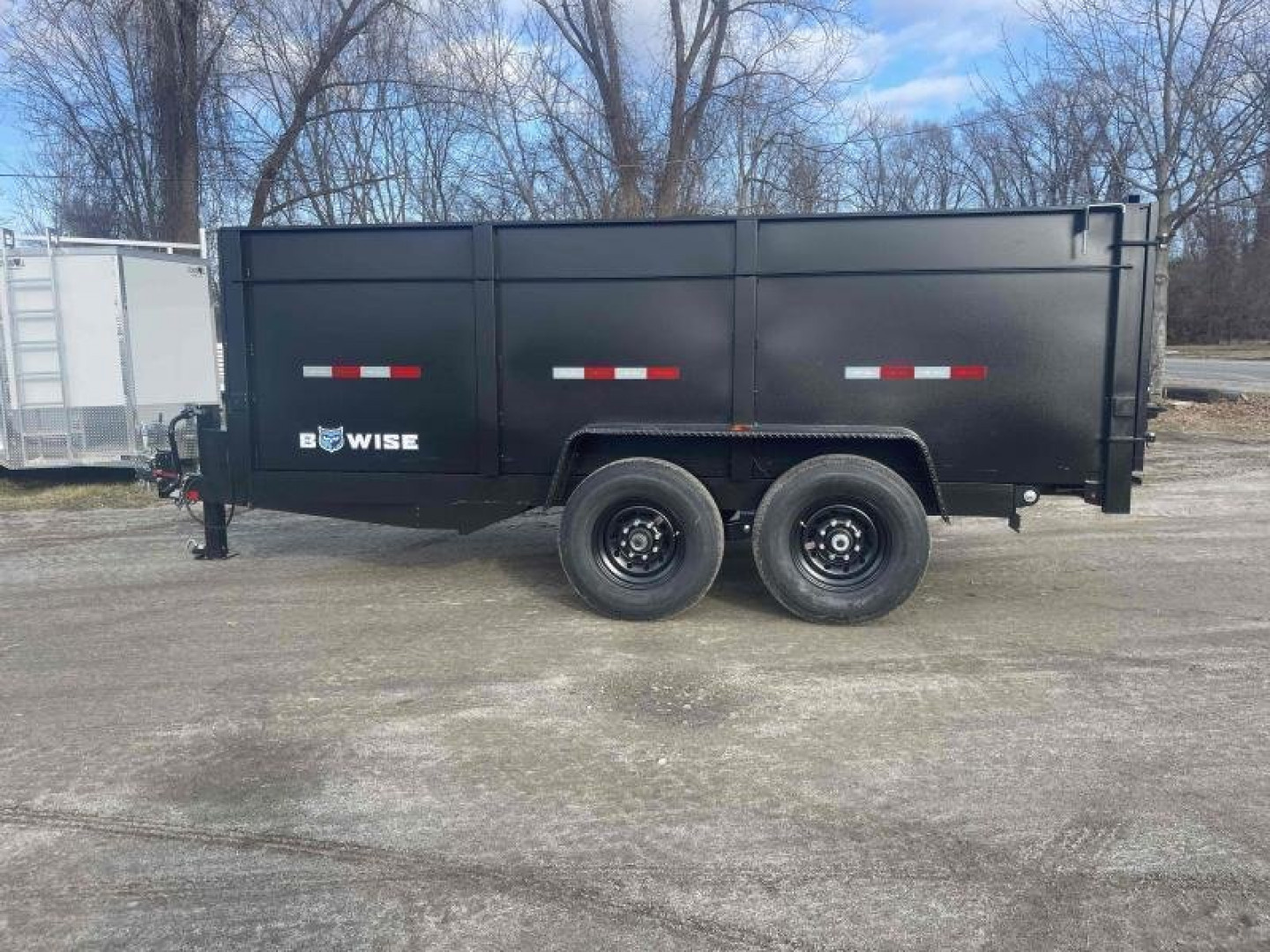 New 2026 BWISE 7x14 High Side 14k Dump Trailer w/ramps