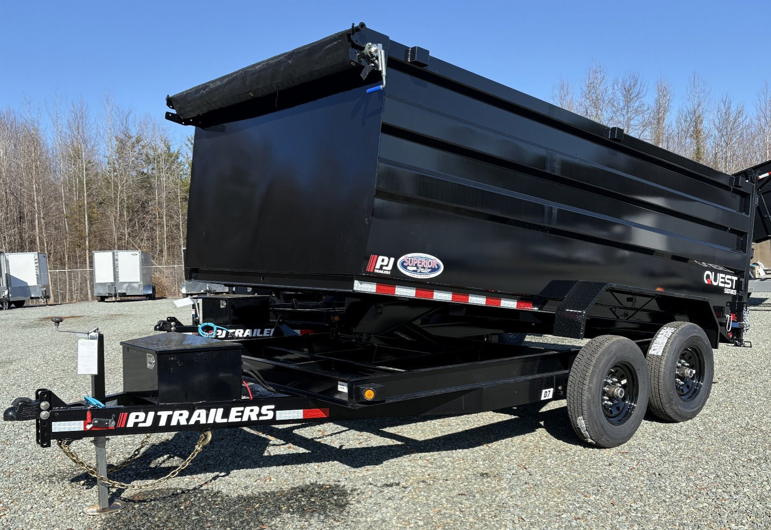 New 2026 PJ Trailers D7 7x14 Dump 14K w/ 4' Sides Dump Trailer