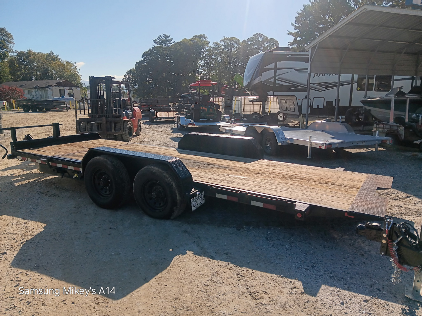 Used 2019 Big Tex Trailers 14TL-20 Tilt Trailer, 7X20 (16' TILT 4' STATIONARY / 2-7,000# ELECTRIC BRAKE AXLES