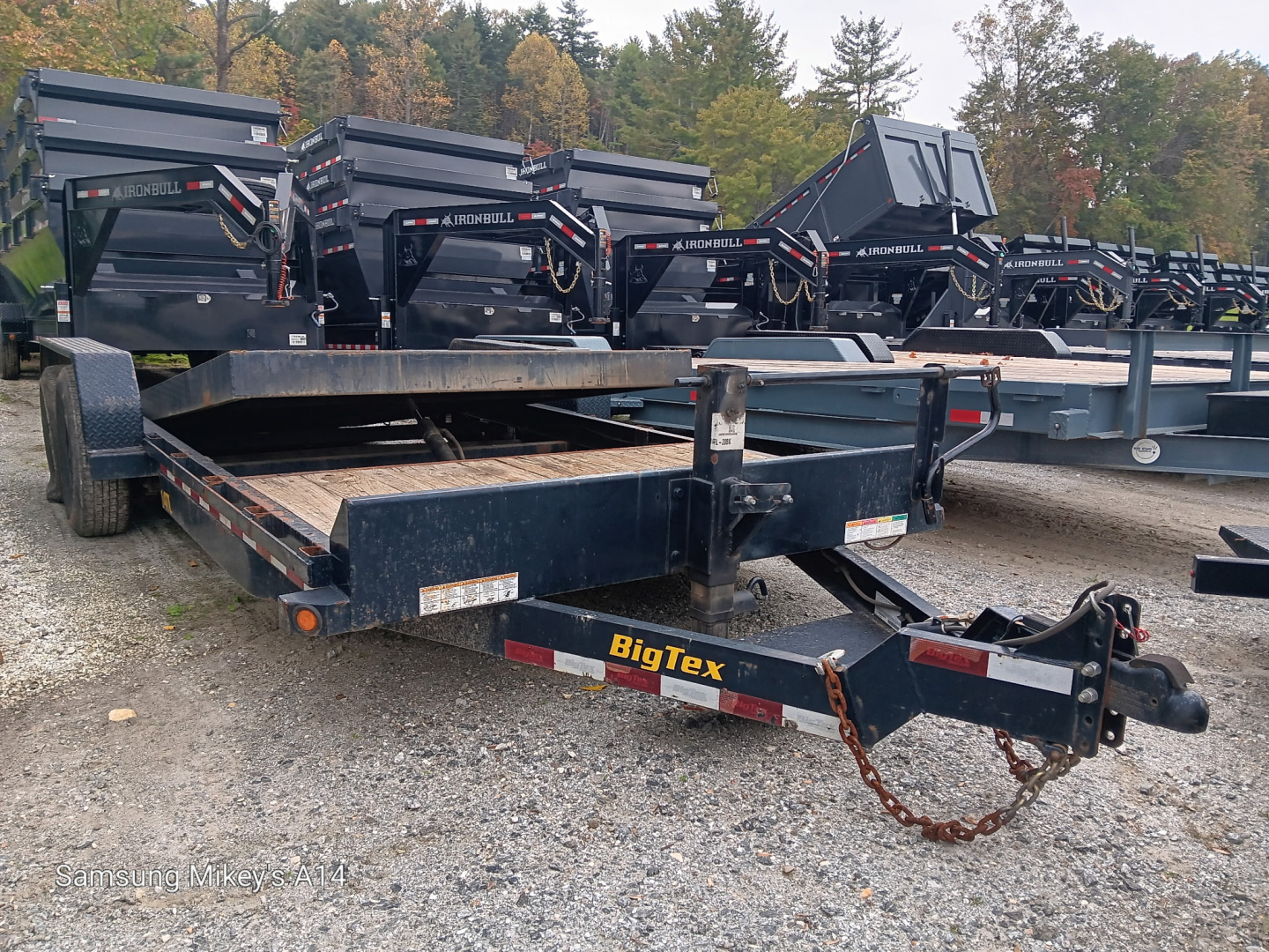 Used 2019 Big Tex Trailers 14TL-20 Tilt Trailer, 7X20 (16' TILT 4' STATIONARY / 2-7,000# ELECTRIC BRAKE AXLES