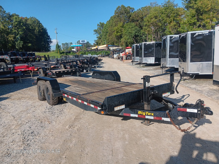 Used 2019 Big Tex Trailers 14TL-20 Tilt Trailer, 7X20 (16' TILT 4' STATIONARY / 2-7,000# ELECTRIC BRAKE AXLES