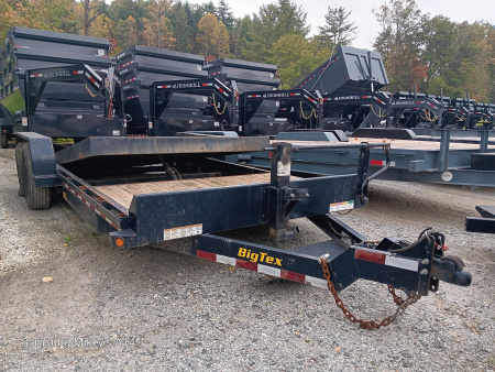 Used 2019 Big Tex Trailers 14TL-20 Tilt Trailer, 7X20 (16' TILT 4' STATIONARY / 2-7,000# ELECTRIC BRAKE AXLES