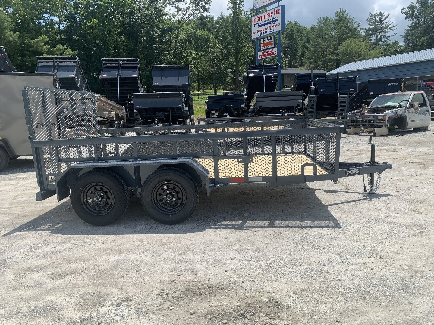 New 2026 GPS Trailers / GTT Series / 76" Wide x 12' Long / 7,000# Capacity / 48" Mesh Gate / 24" Mesh Sides
