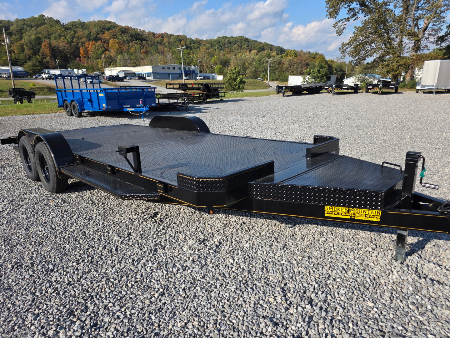 New 2026 P & T Trailers 7K 82X20 CARHAULER STEEL 5'' C CHANNEL SU Equipment Trailer