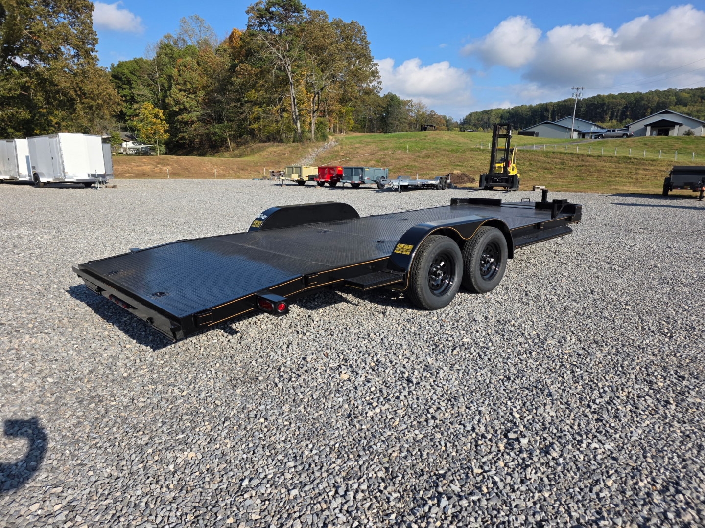 New 2026 P & T Trailers 7K 82X20 CARHAULER STEEL 5'' C CHANNEL SU Equipment Trailer