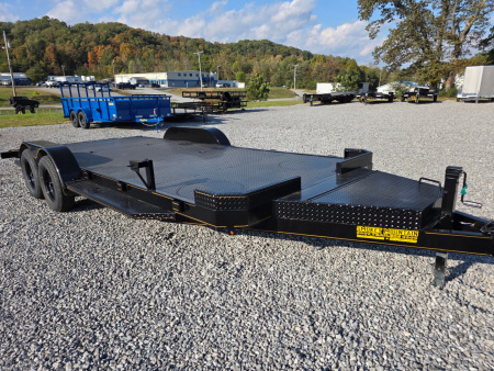 New 2026 P & T Trailers 7K 82X20 CARHAULER STEEL 5'' C CHANNEL SU Equipment Trailer