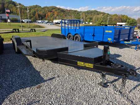 New 2026 P & T Trailers 7K 82X20 CARHAULER STEEL 5'' C CHANNEL SU Equipment Trailer