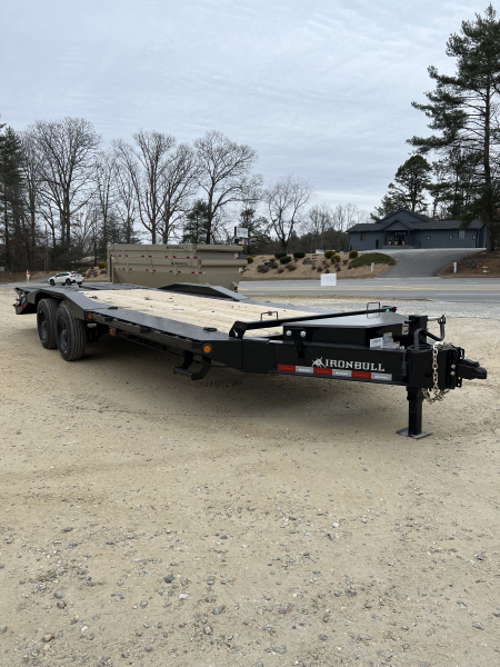 New 2026 Iron Bull EHB0224102 Equipment Trailer / 102  WIDE X 24' (20' FLAT 4' DOVETAIL ) RAMPPAGE RAMPS / 2-10,000# ELECTRIC BRAKE AXLES / 235/75R 17.5  18 PLY TIRE AND WHEEL / MATCHING SPARE TIRE AND WHEEL / JUMBO TOOL BOX