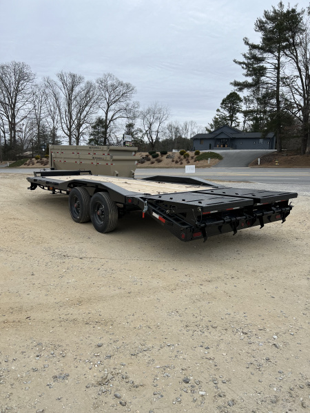 New 2026 Iron Bull EHB0224102 Equipment Trailer / 102" WIDE X 24' (20' FLAT 4' DOVETAIL ) RAMPPAGE RAMPS / 2-10,000# ELECTRIC BRAKE AXLES / 235/75R 17.5" 18 PLY TIRE AND WHEEL / MATCHING SPARE TIRE AND WHEEL / JUMBO TOOL BOX