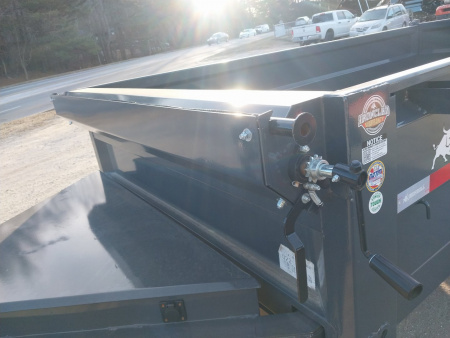 New 2026 Iron Bull Dump Trailer / DWB Series / 83" Wide x 16' Long / 2-7,000# Electric Brake Axles / Tarp / Ramps / Combo Rear Gate / Gray Powder Coat